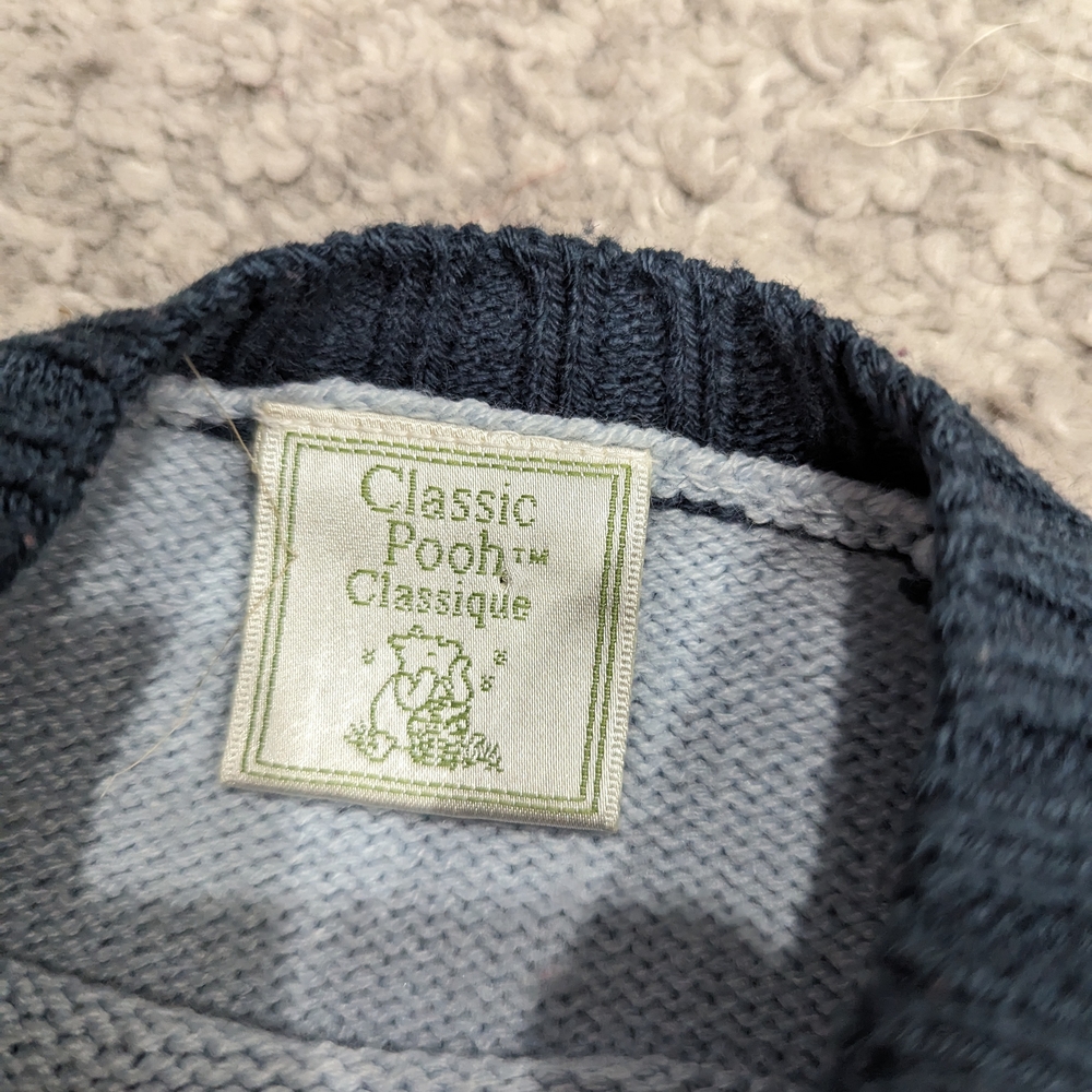 Vintage Winnie the Pooh Classic baby boys knitted sweater - Picture 3 of 4